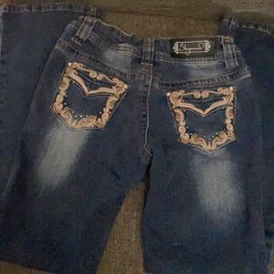 Justice girls pants denim jeans. Size 8